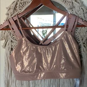 Victoria’s Secret pink metallic cross back sports